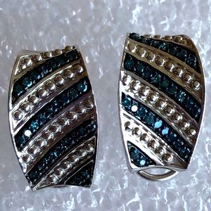 Sif Jakobs Sterling silver  blue CZ? stones earrings